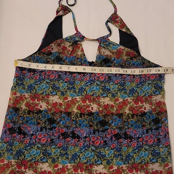 Beige by evi halter floal dress size m - Picture 6 of 10